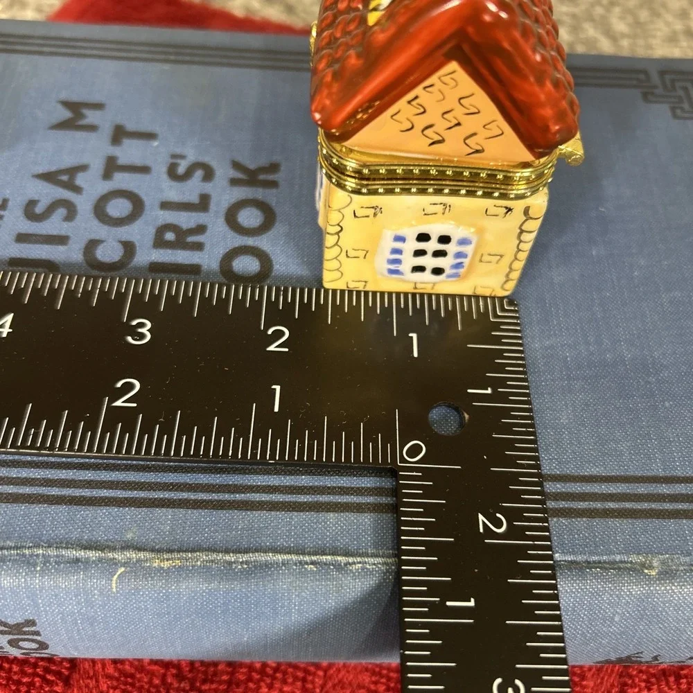 Vintage Hinged Trinket Box House Pottery Cottage